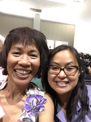 A selfie with Emmy Award-winning filmmaker/director Marissa Aroy, whose documentary is The Delano Manongs: The Forgotten Heroes of the United Farm Workers.