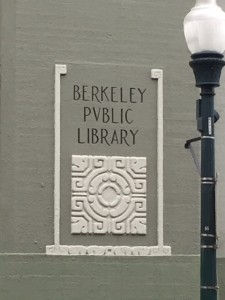 Entrance sign for the library.