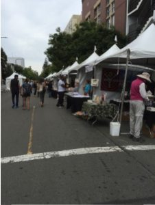 The awakening of Radical Row on a Saturday morning at the Bay Area Book Festival.