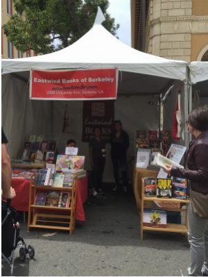 A familiar sign and sight at book fairs and cultural events - Eastwind Books of Berkeley.