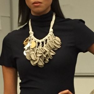 One of the winning accessory designer's distinctive necklaces.