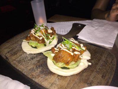 We ended up walking several blocks down to the Ugly Kitchen, an Asian fusion and Filipino cuisine gastropub at 103 1st Ave, New York, NY 10003, was noisy but we feasted on its signature spicy pork buns (marinated pork in a soft milk bun with lettuce, house sauce, and house brined pickles.