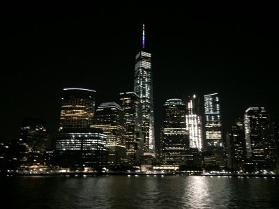 The real star of New York - its skyline lit up.